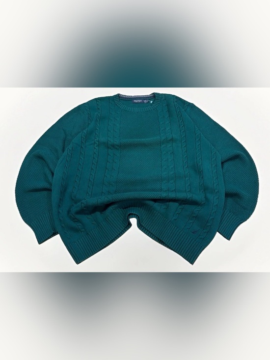 Nautica Other - Vintage Nautica Cable Knit Sweatshirt Green Size 2XL Warm Fall Winter Crewneck